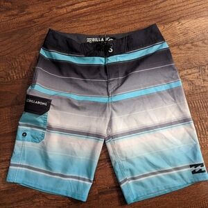 Billabong board shorts, Striped Pro board short, youth sz 26